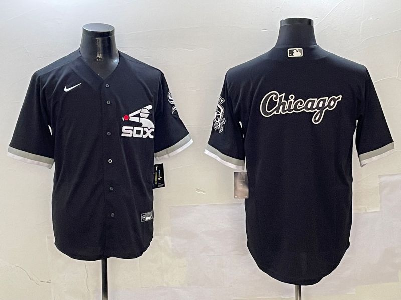 Men Chicago White Sox Blank Black Game Fashion 2025 Nike MLB Jersey style 3